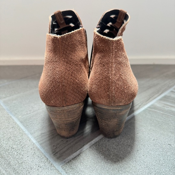 Free People Suede Crisscross Ankle Booties 7.5 - Picture 5 of 7